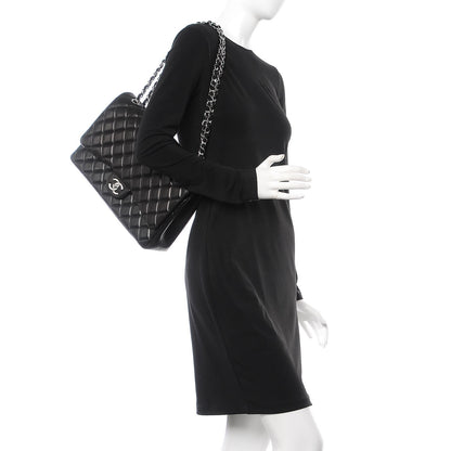 Chanel Lambskin Quilted Maxi Double Flap Black 3 of 8