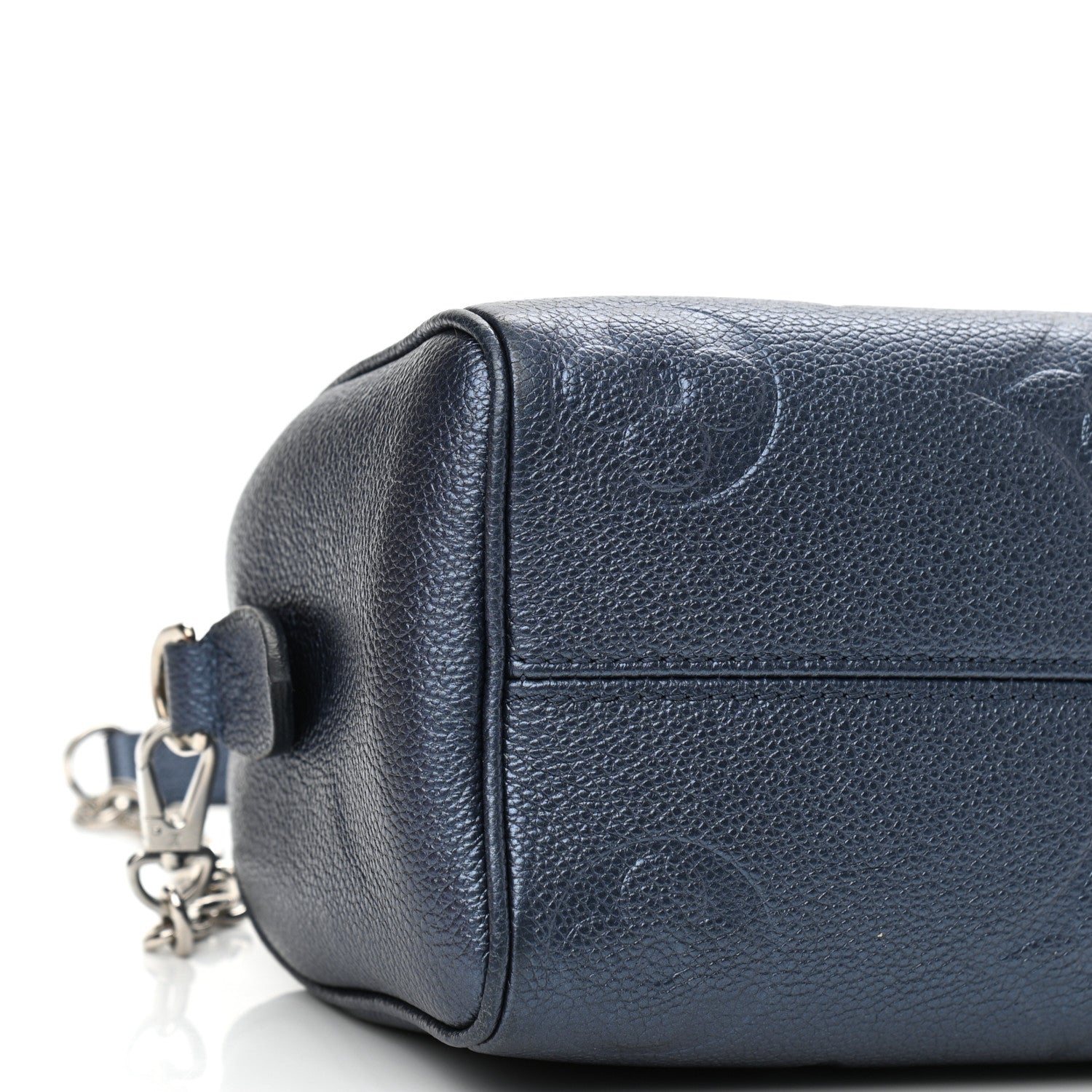 Louis Vuitton Metallic Empreinte Monogram Giant Speedy Bandouliere 20 Navy Nacre 8 of 9