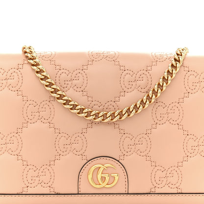 Gucci Calfskin GG Matelasse Chain Wallet Perfect Pink 7 of 9