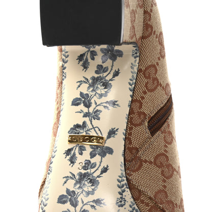 Gucci Monogram Malaga Kid GG Victoire 55mm Ankle Boots 39 Beige Ruggine Rust 7 of 9