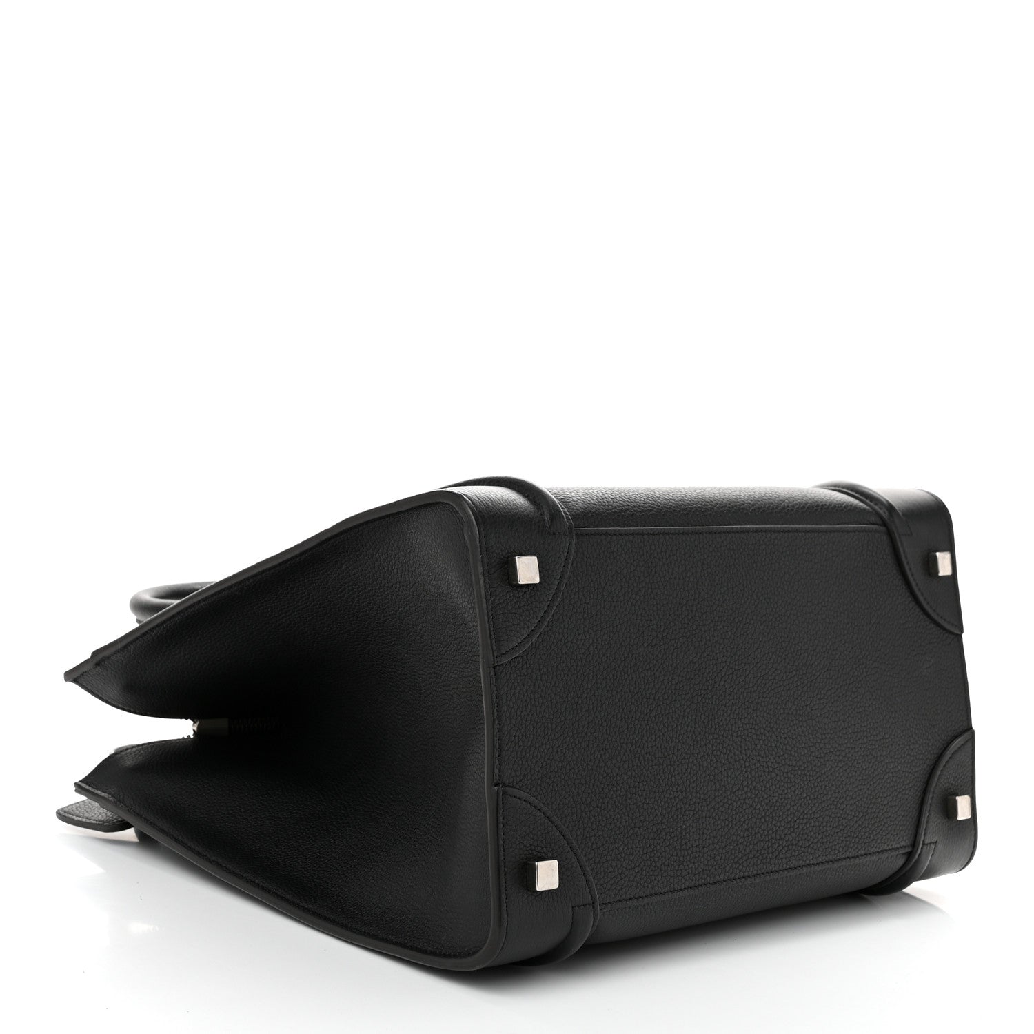 Celine Drummed Calfskin Mini Luggage Black 4 of 10