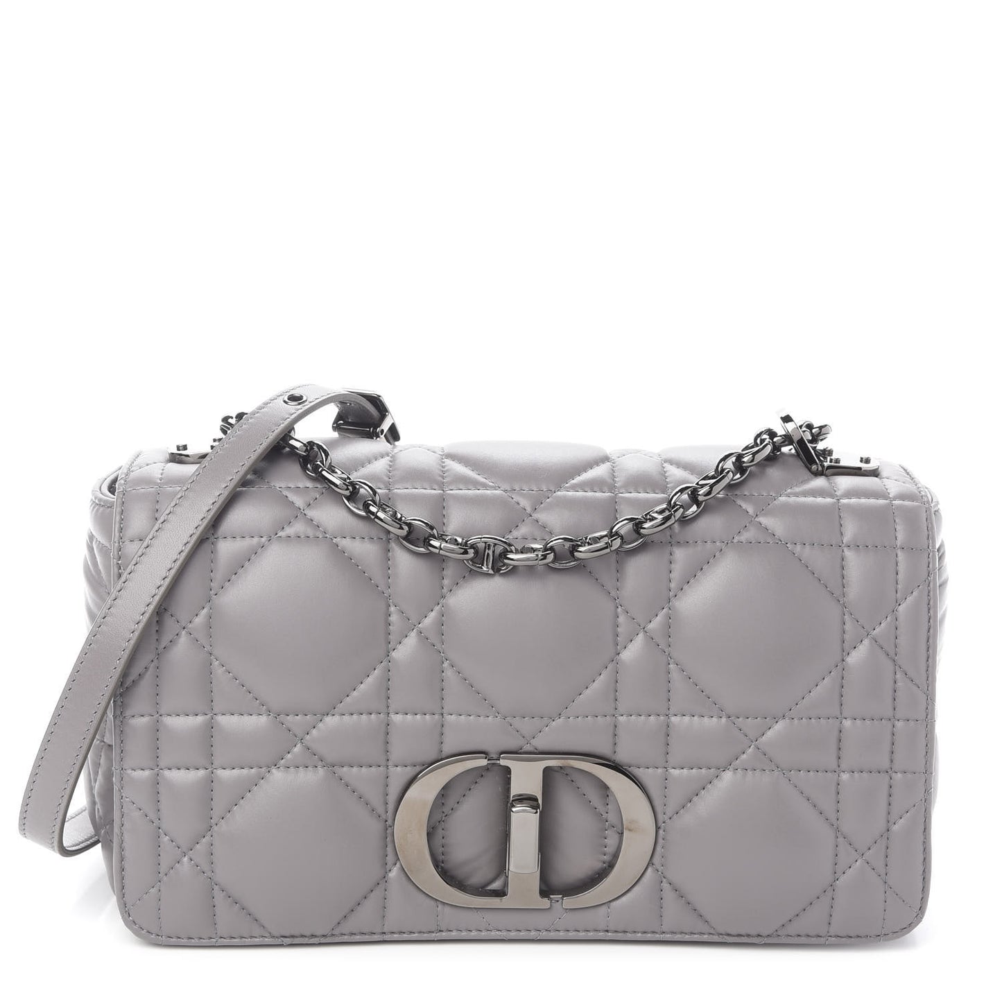Lambskin Cannage Caro Bag Grey