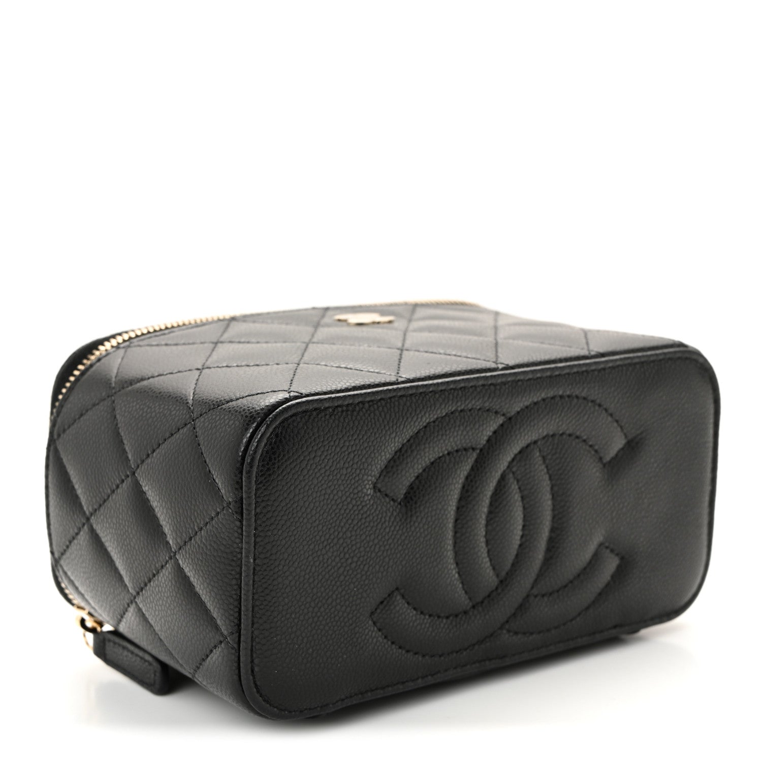 Chanel Caviar Quilted Small Vanity Case With Chain Black 4 of 10