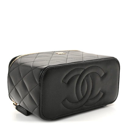 Chanel Caviar Quilted Small Vanity Case With Chain Black 4 of 10