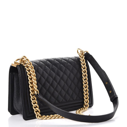 Chanel Caviar Quilted Medium Boy Flap Black 3 of 9