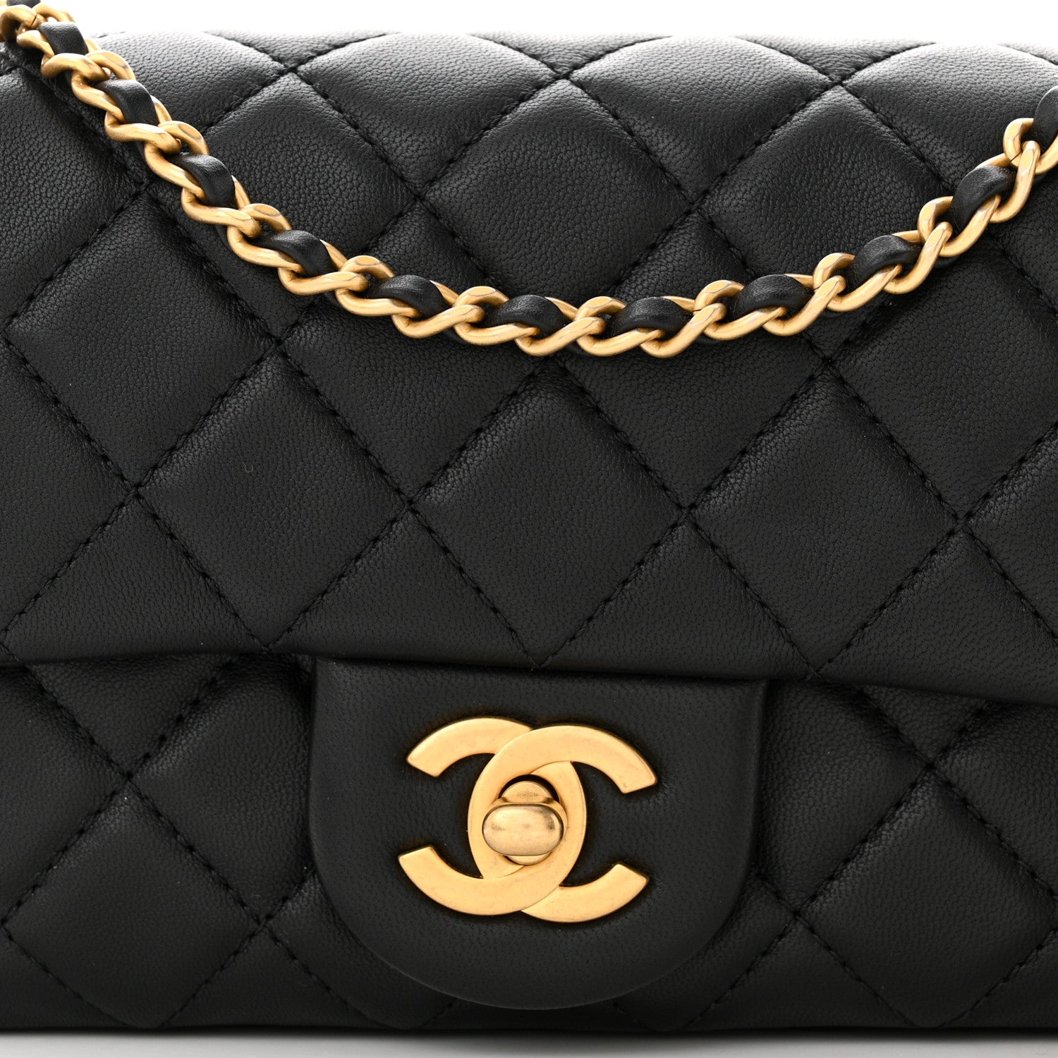 Chanel Lambskin Quilted Mini Rectangular Pearl Crush Flap Black 8 of 11