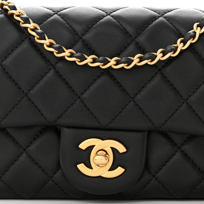 Chanel Lambskin Quilted Mini Rectangular Pearl Crush Flap Black 8 of 11