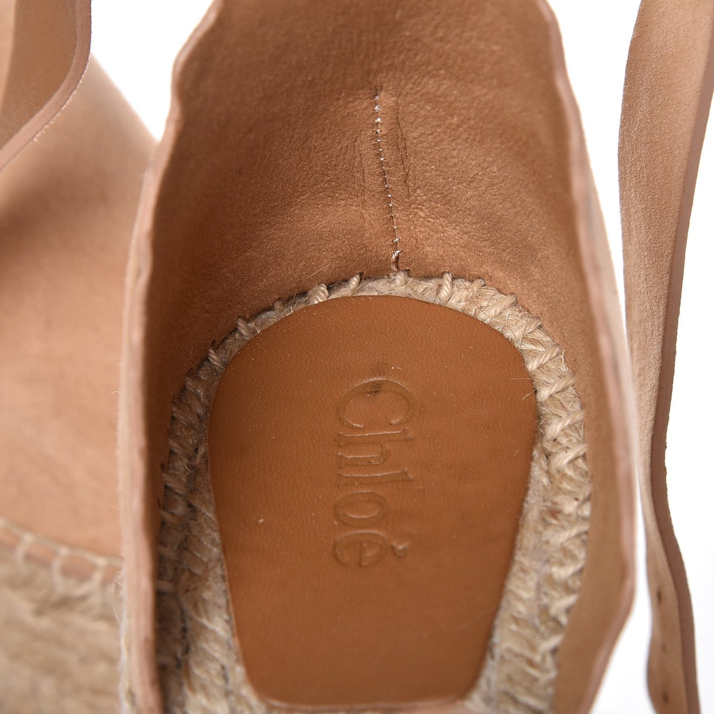 Suede D'Orsay Espadrille Wedges 36 Reef Shell