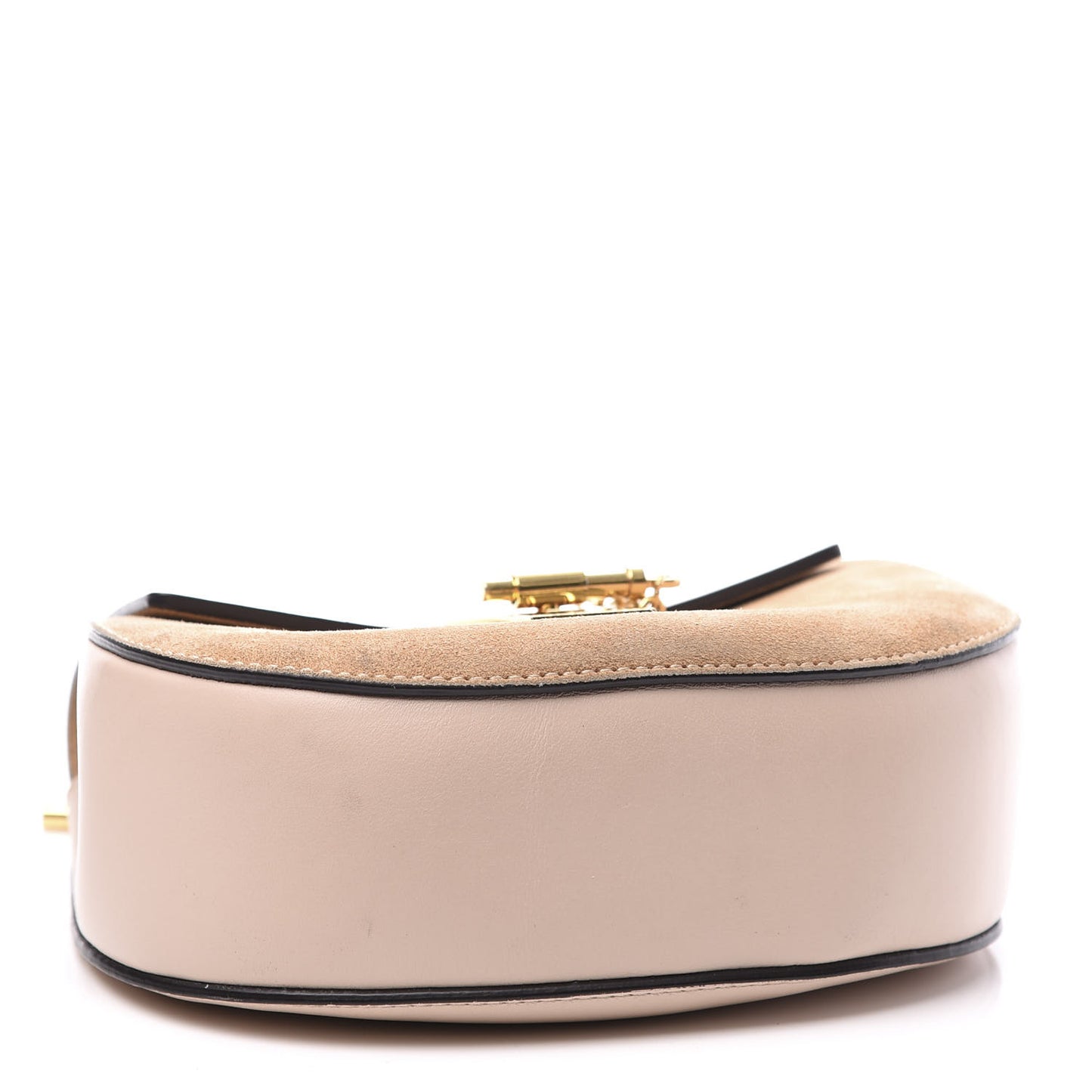 Suede Smooth Calfskin Mini Drew Shoulder Bag Cement Pink