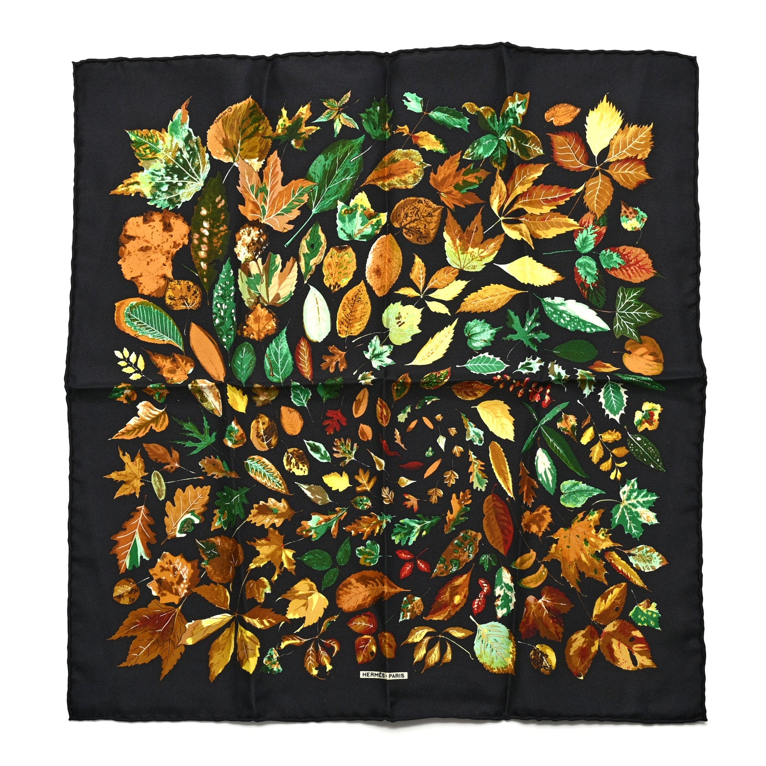 Hermes Silk Tourbillons Pocket Square Scarf 1 of 4