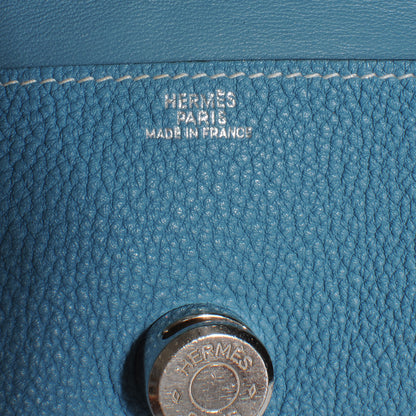 Hermes Togo Dogon Card Case Key Holder Blue Jean 5 of 6