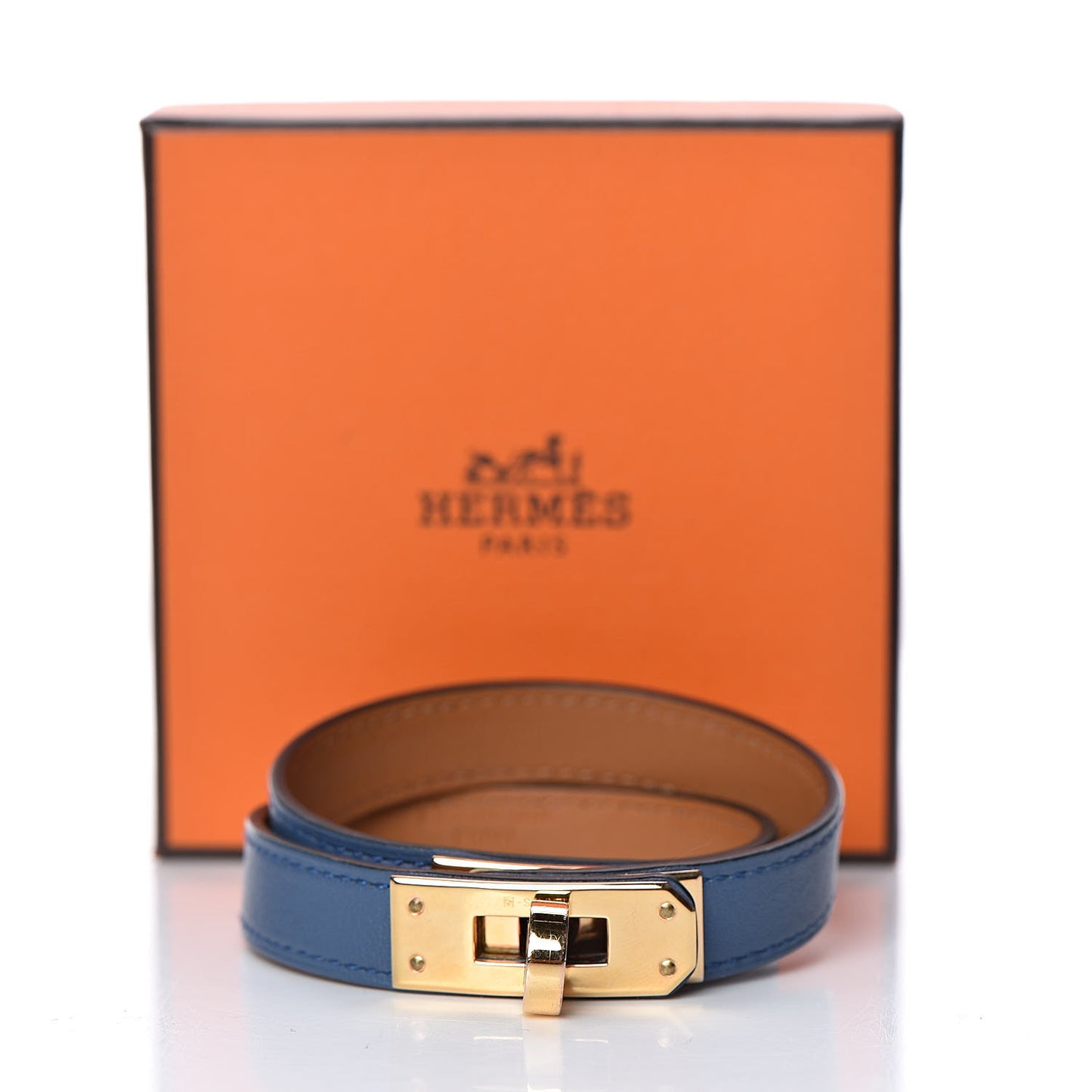 Swift Kelly Double Tour Bracelet M Bleu Agate