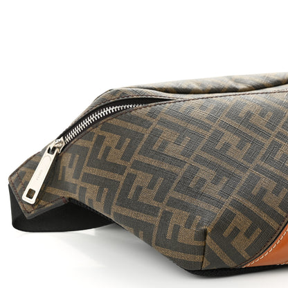 Fendi Glazed Fabric Vitello King FF 1974 Diagonal Belt Bag Tobacco Moro Cuoio 9 of 10