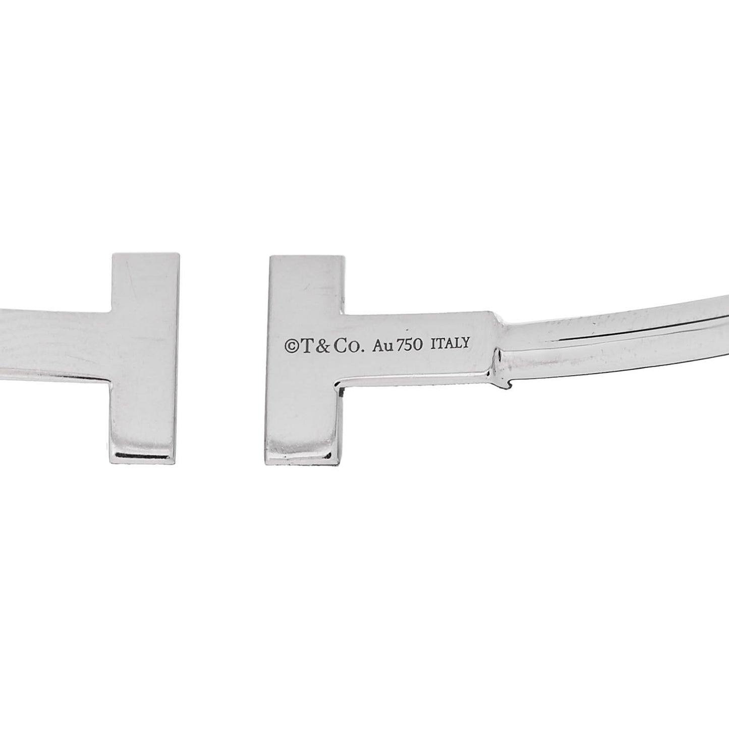 18k White Gold T Wire Bracelet
