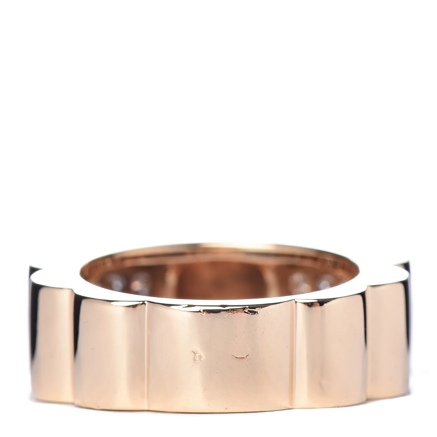 18K Yellow Gold Diamond Profil de Camélia Ring 55 7.25