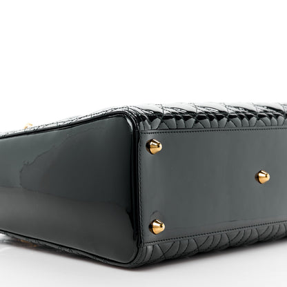 Christian Dior CHRISTIAN DIOR Patent Cannage Large Lady Dior Black 11 of 14