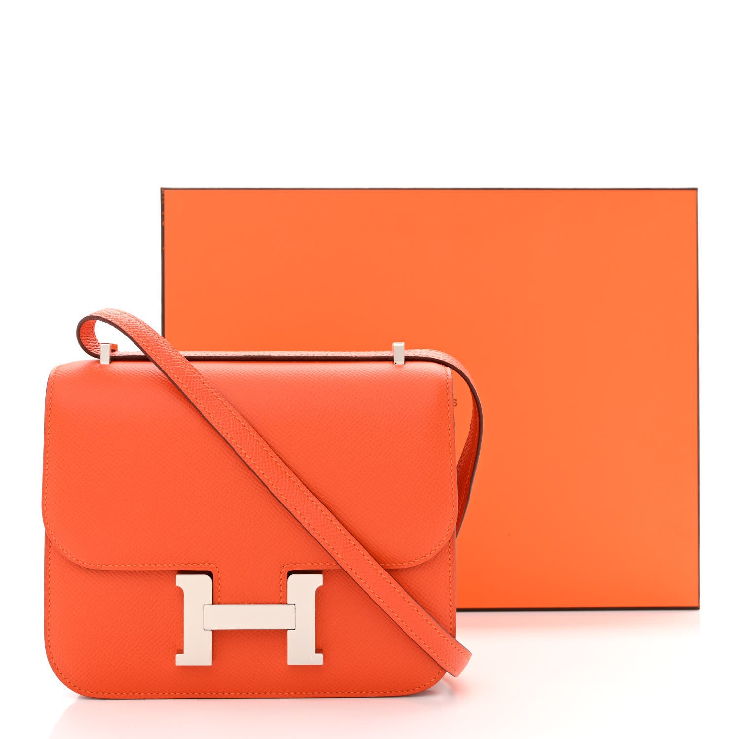 Hermes Epsom Constance 18 Orange Poppy 11 of 11