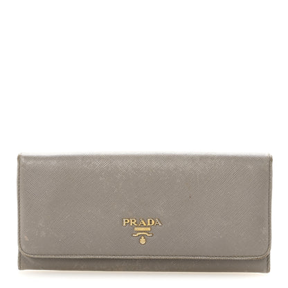 Prada Saffiano Metal Continental Flap Wallet Cammeo Orchidea 1 of 13