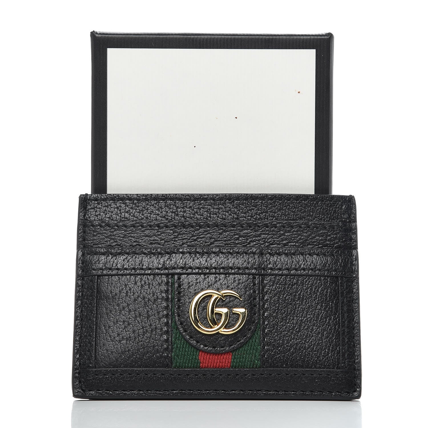 Gucci Calfskin Web GG Ophidia Card Holder Black 6 of 6
