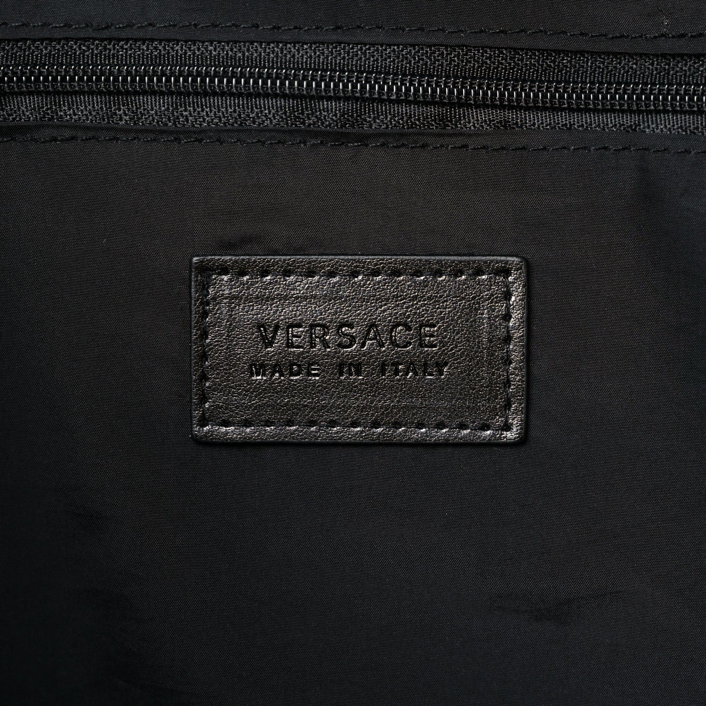 Nylon Baroque Diaper Bag Black