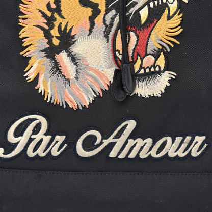 Gucci Techno Canvas Web L'Aveugle Par Amour Embroidered Drawstring Backpack Black 12 of 12