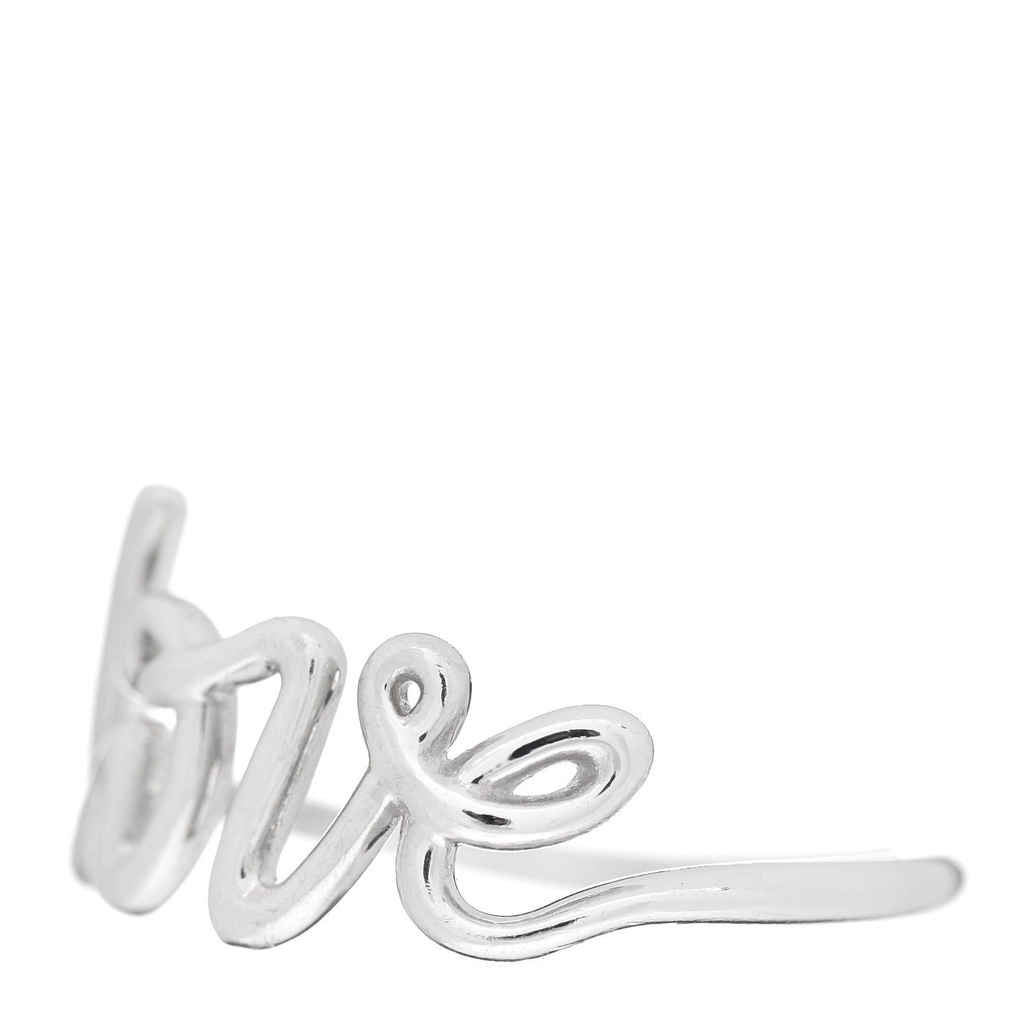 Tiffany Sterling Silver Paloma Picasso Graffiti Love Ring 56 7.75 3 of 5