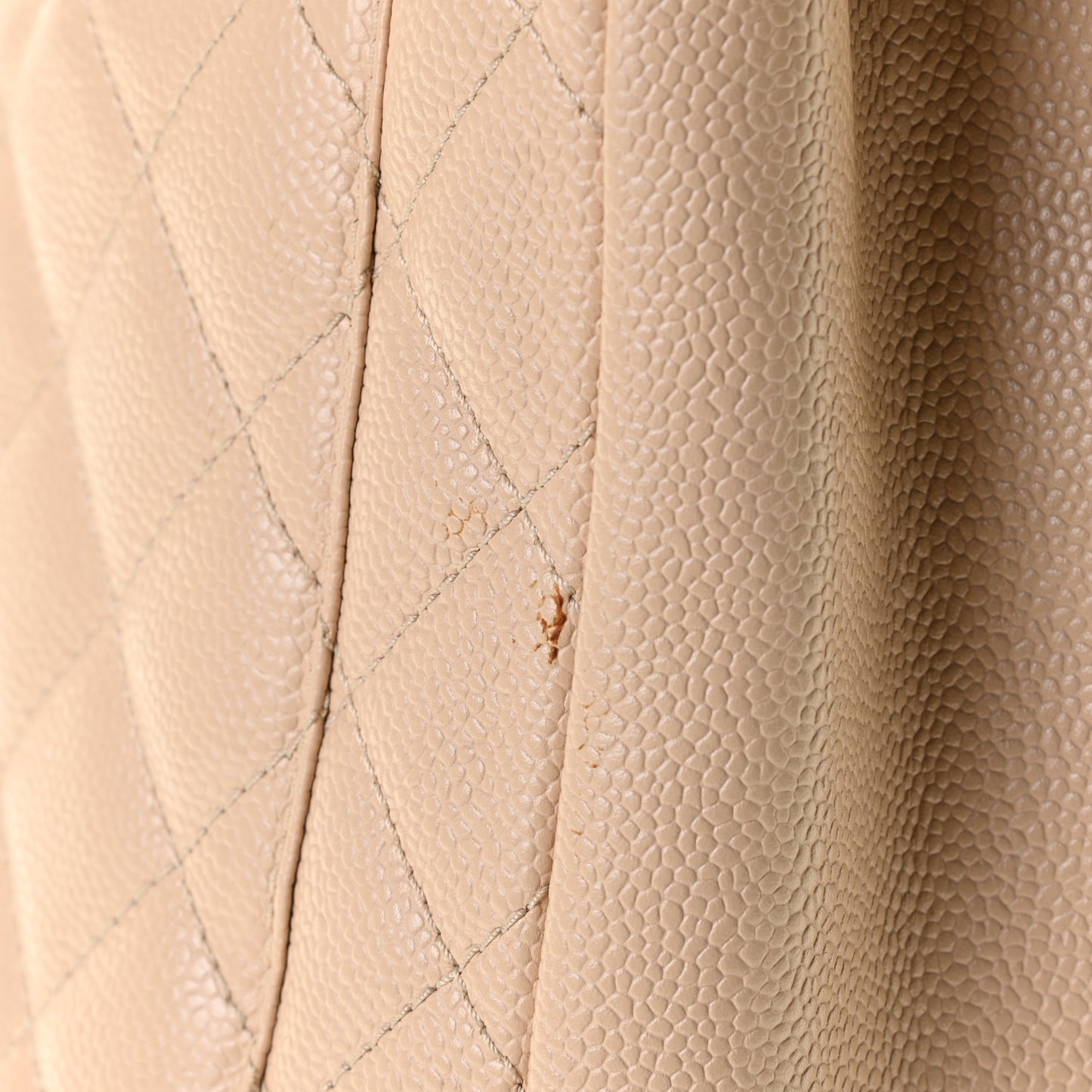 Caviar Quilted Grand Shopping Tote GST Beige