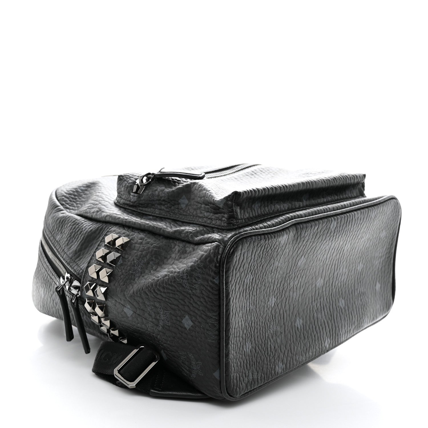 MCM Visetos Medium Side Studs Stark Backpack Black 4 of 11