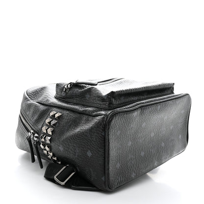 MCM Visetos Medium Side Studs Stark Backpack Black 4 of 11