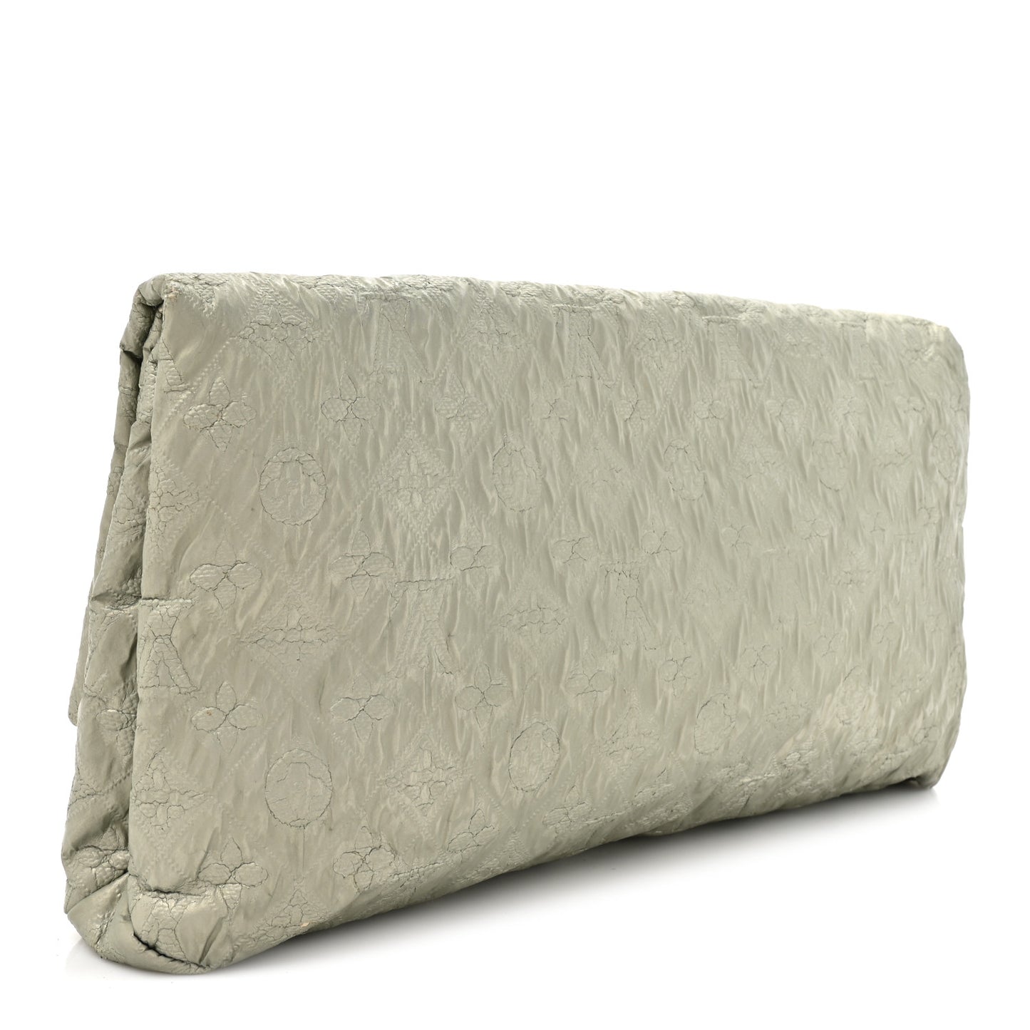 Jacquard Quilted Monogram Limelight Clutch GM Perle