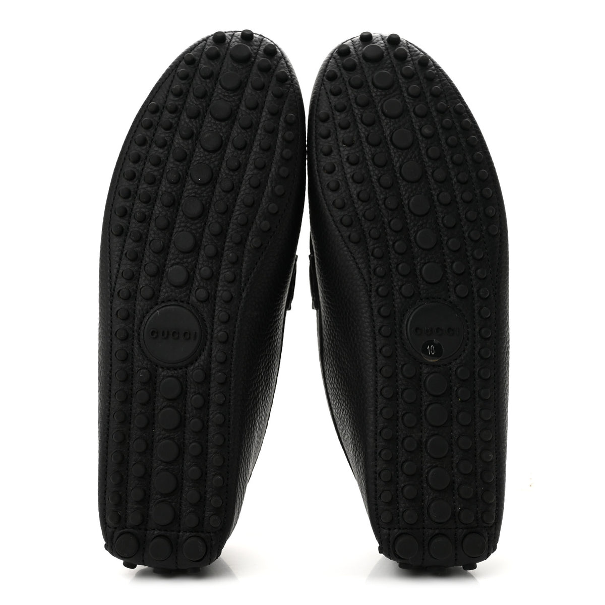 Road Calfskin Web Mens Horsebit Driver Loafers 10 Black