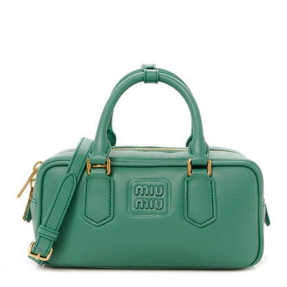 Miu Miu Calfskin Regular Arcadie Top Handle Bag Salvia 1 of 9