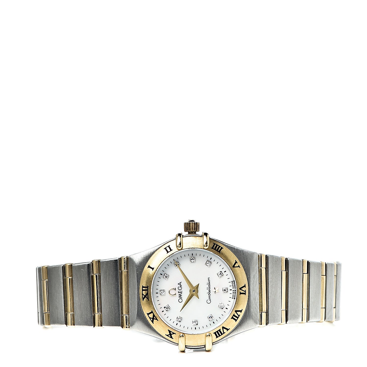 Omega Stainless Steel 18K Yellow Gold Diamond Mother of Pearl 22mm Constellation Quartz Watch 1262.75.00 3 of 8