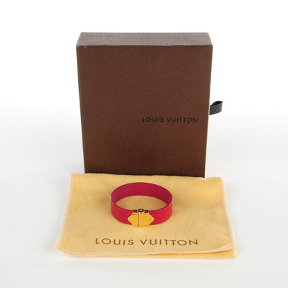 Louis Vuitton Patent Calfskin Embossed Spirit Bracelet 17 Rose Indien 9 of 9