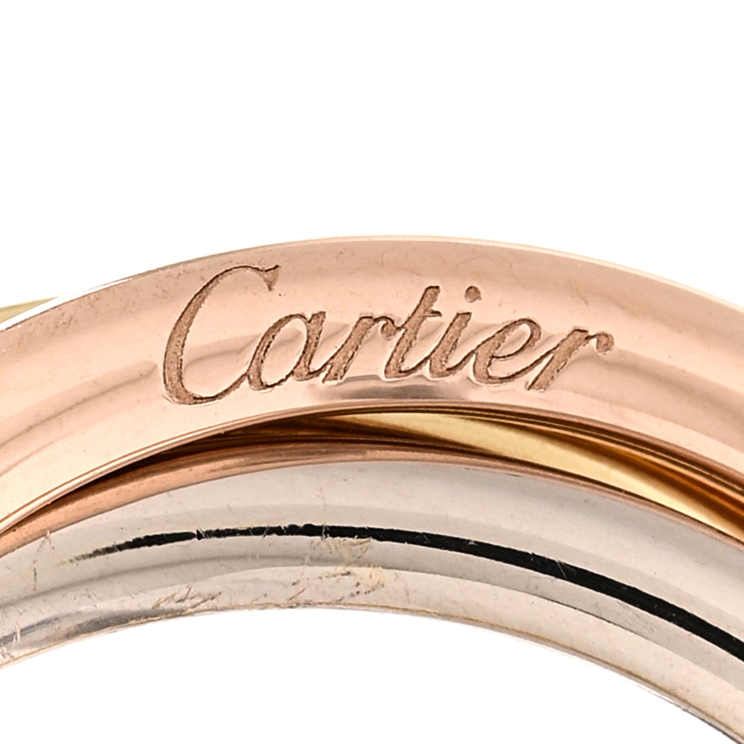 Cartier 18K Pink Yellow White Gold Trinity Triple Chain Pendant Necklace 4 of 5