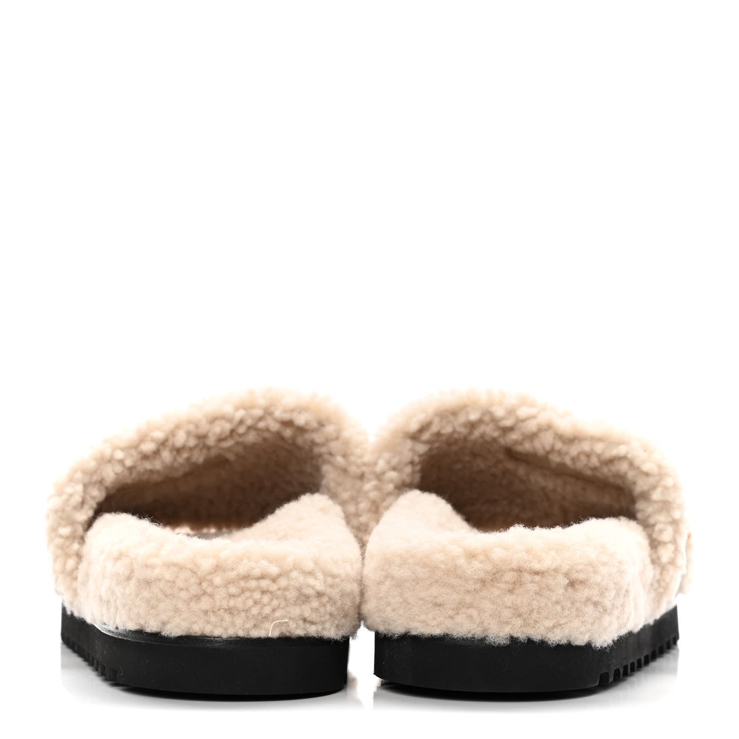 Louis Vuitton Shearling Calfskin Paseo Flat Comfort Mule 38 Beige 6 of 9