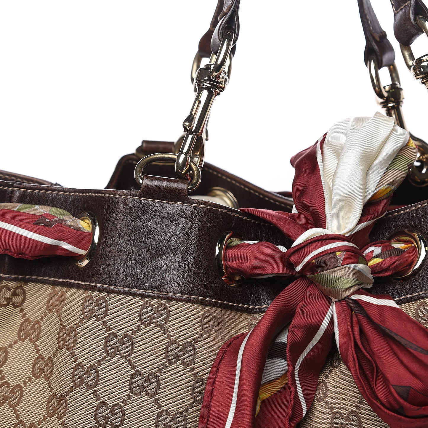 Monogram Large Positano Tote Brown