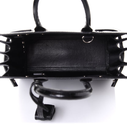 Saint Laurent Calfskin Crocodile Embossed Nano Sac De Jour Black 5 of 5