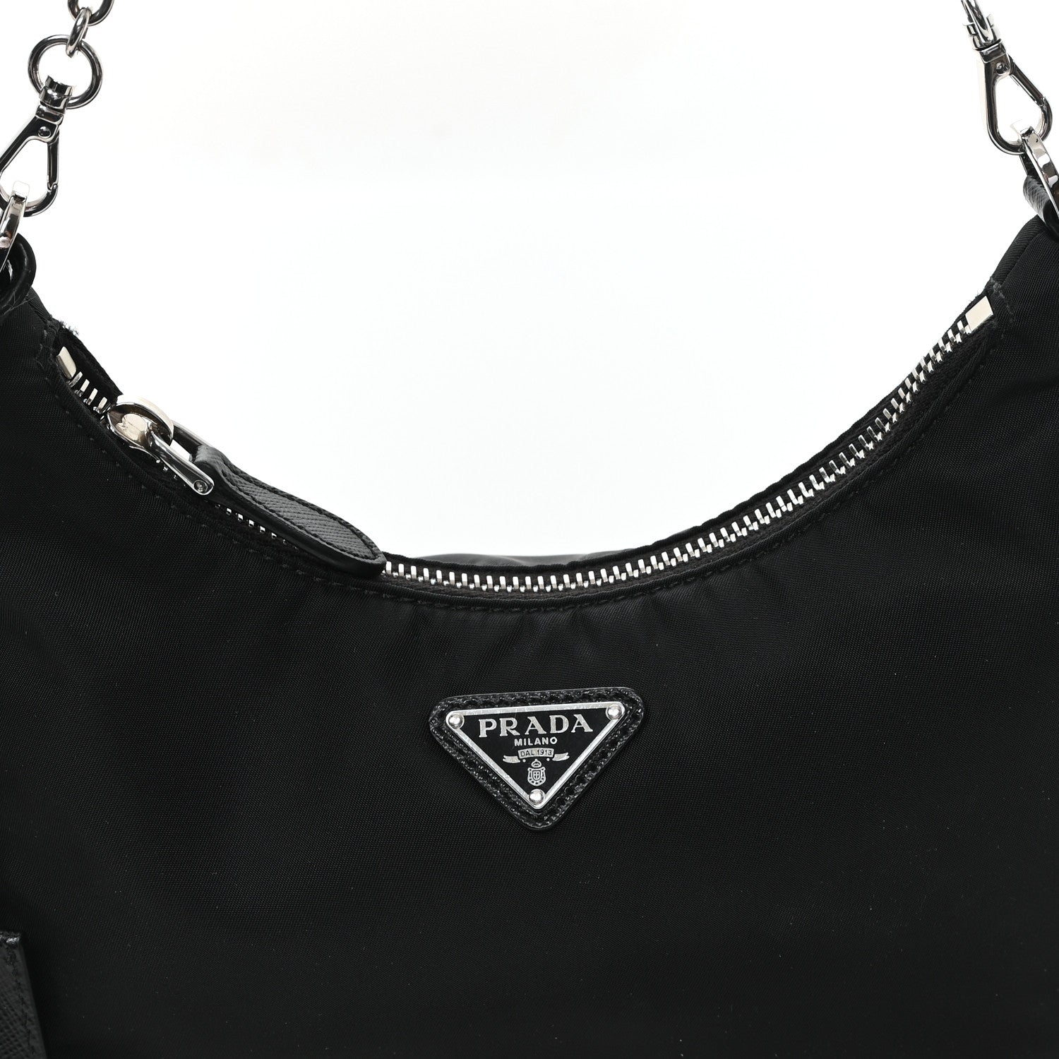 Prada Tessuto Nylon Mini Re-Edition 2000 Shoulder Bag Black 8 of 11