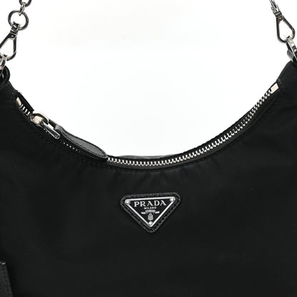 Prada Tessuto Nylon Mini Re-Edition 2000 Shoulder Bag Black 8 of 11