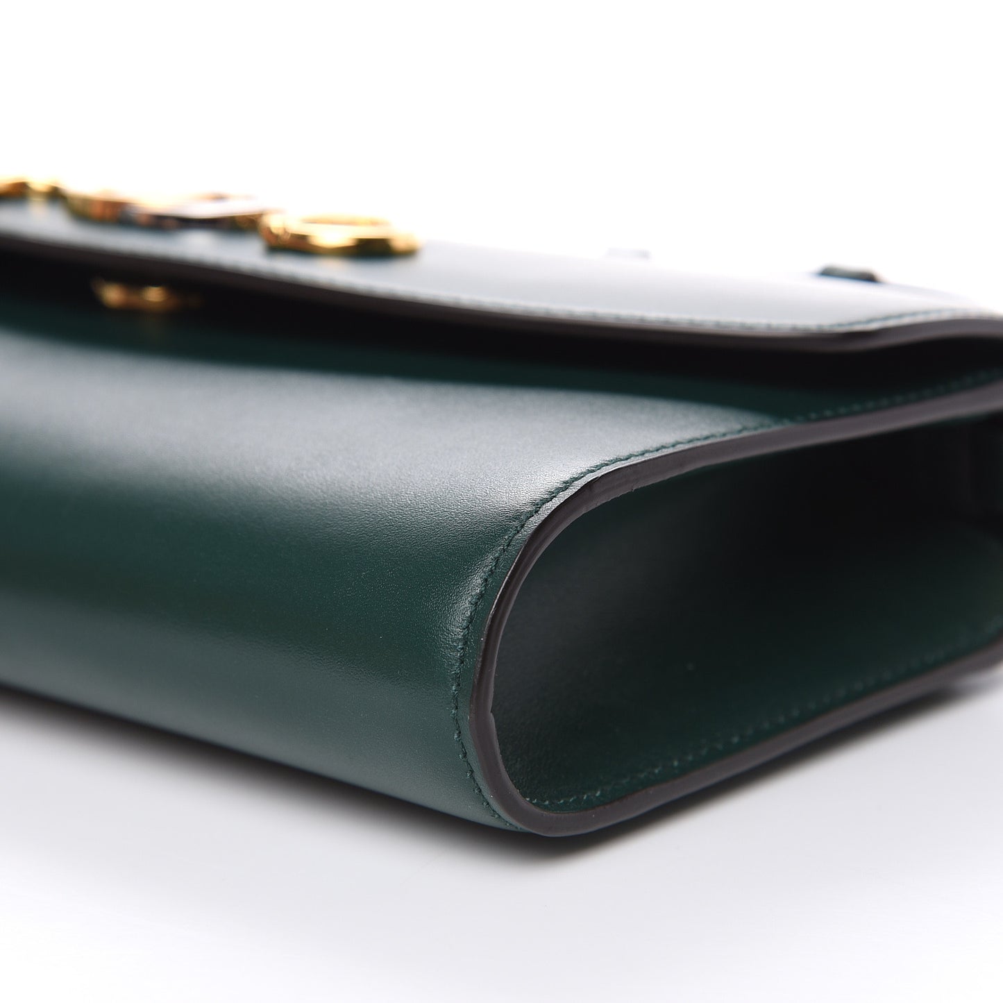 Smooth Calfskin Small Zumi Top Handle Shoulder Bag Vintage Green