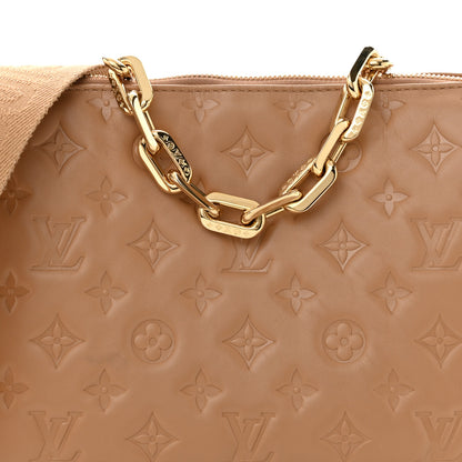 Louis Vuitton Lambskin Embossed Monogram Coussin PM Camel 10 of 13