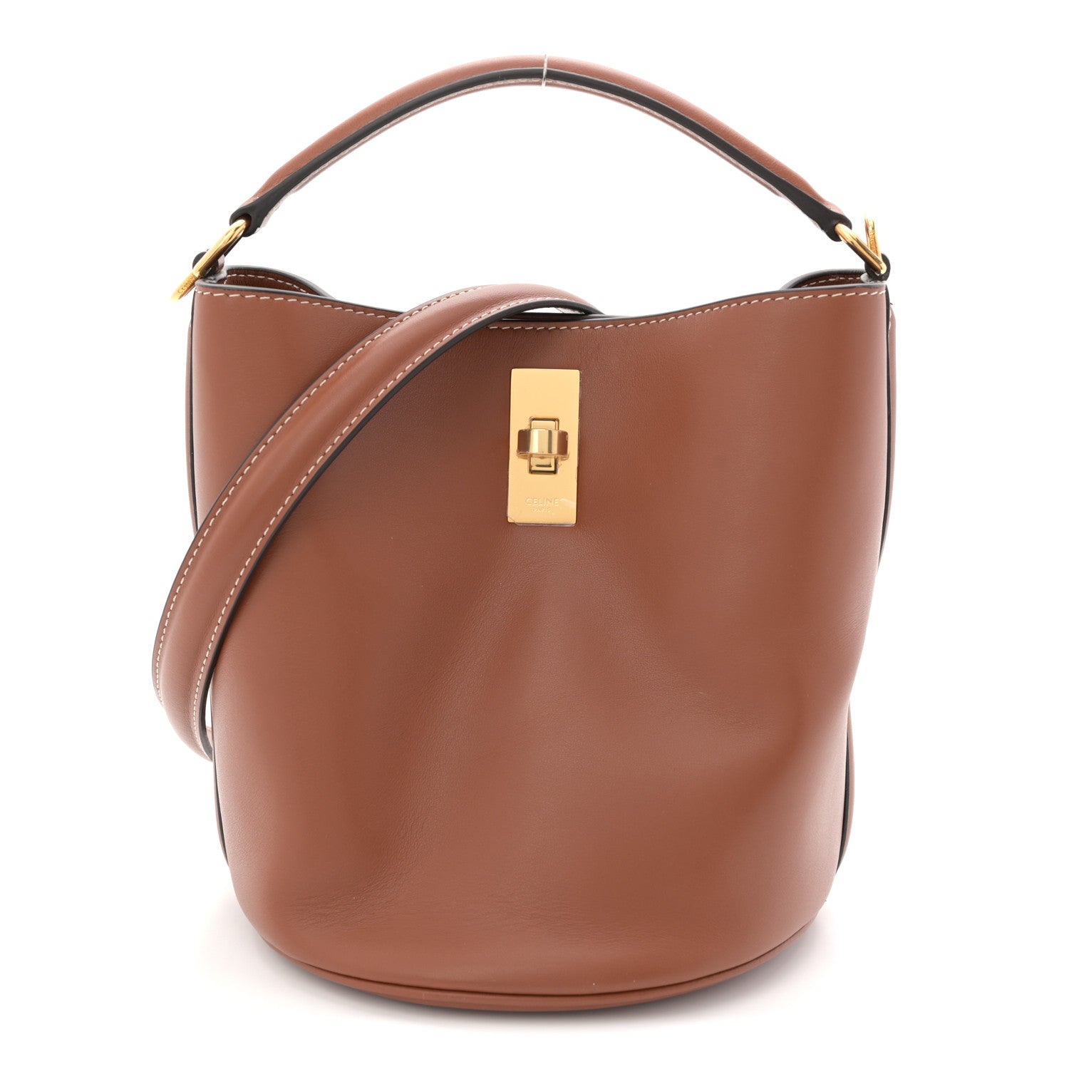 Celine Smooth Calfskin Teen Bucket 16 Tan 1 of 10
