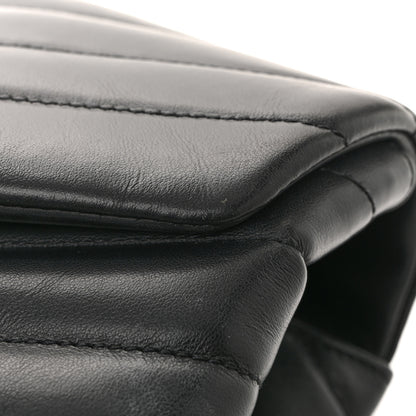 Saint Laurent Calfskin Y Quilted Monogram Monochrome Large Loulou Chain Satchel Black 13 of 13
