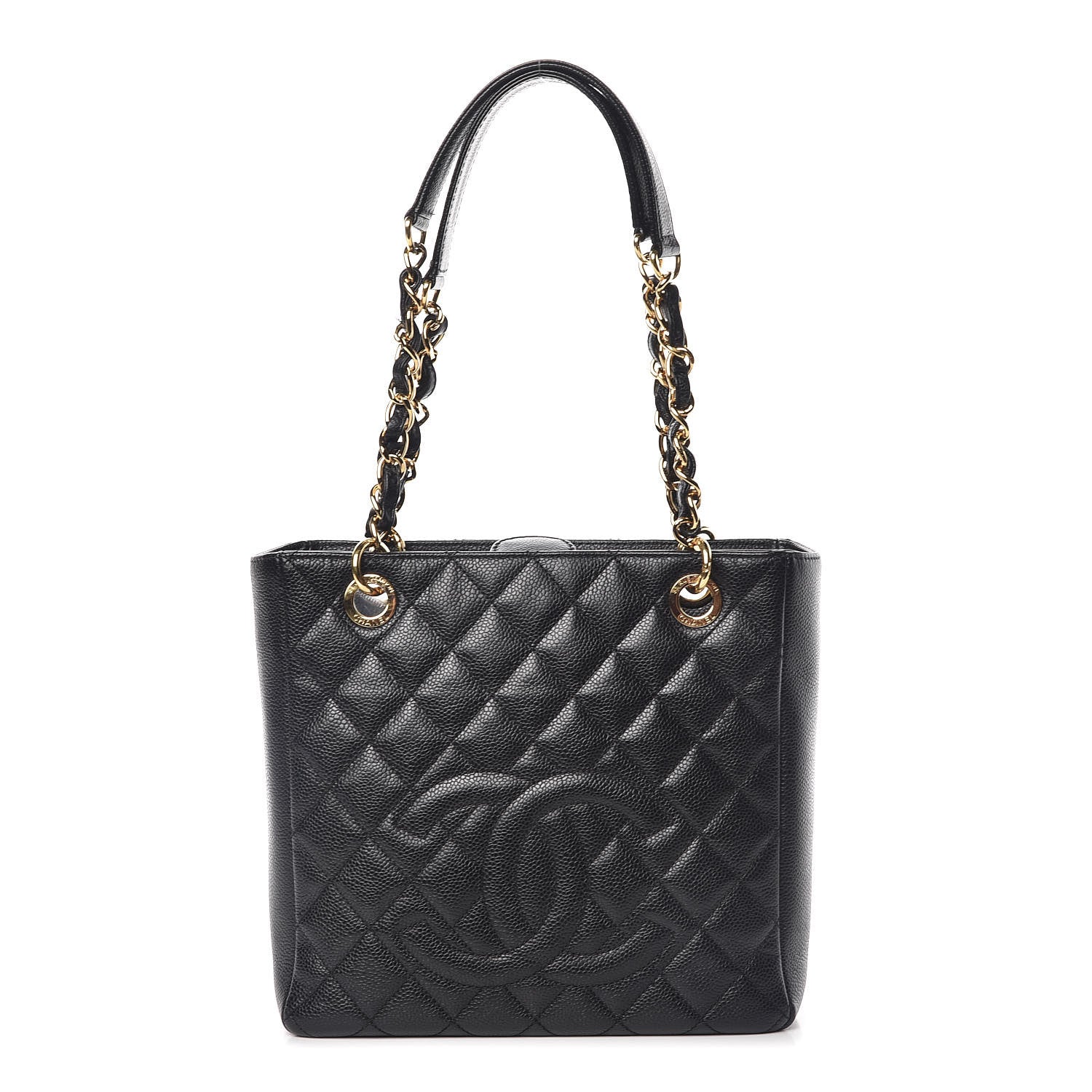 Chanel Caviar Quilted Petit Shopping Tote PST Black 1 of 9