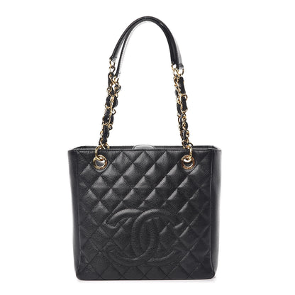Chanel Caviar Quilted Petit Shopping Tote PST Black 1 of 9