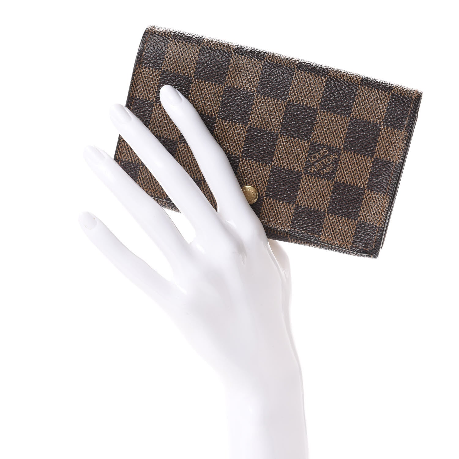 Louis Vuitton Damier Ebene Porte-Monnaie Tresor Wallet 2 of 8