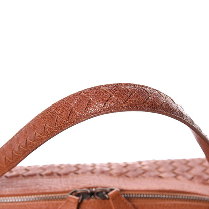Bottega Veneta Goatskin Intrecciato Woven Top Handle Bag Copper 12 of 12
