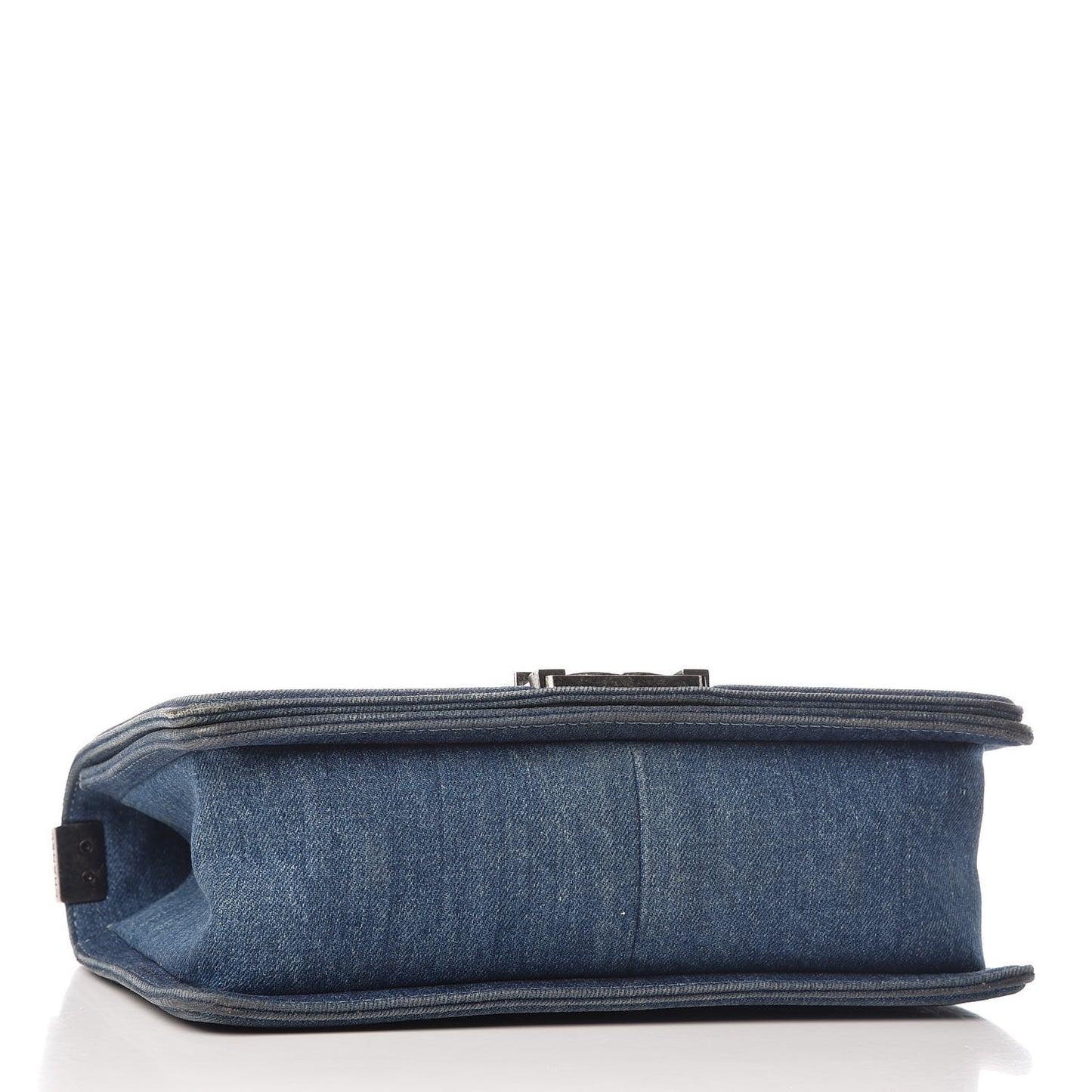 Tweed Denim Medium Boy Flap Dark Blue