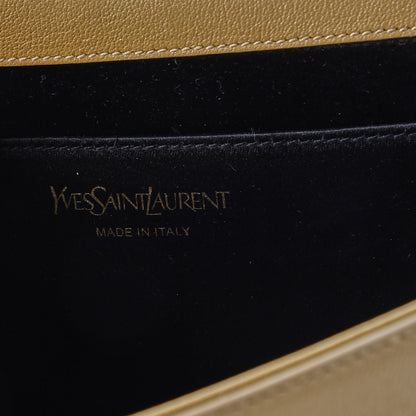 Saint Laurent Calfskin Monogram Large Belle De Jour Clutch Beige 6 of 7